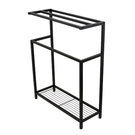 Kingston Brass Freestanding Iron Towel Rack, Matte Black SCC8360